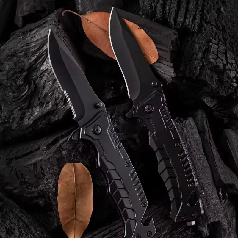 Tactical Folding Knife – Emergency Glass Breaker & Seatbelt Cutter | Survival & EDC Tool