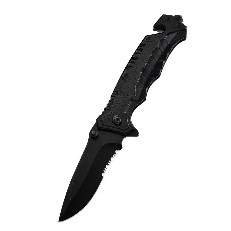 Tactical Folding Knife – Emergency Glass Breaker & Seatbelt Cutter | Survival & EDC Tool