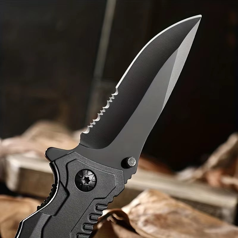 Tactical Folding Knife – Emergency Glass Breaker & Seatbelt Cutter | Survival & EDC Tool