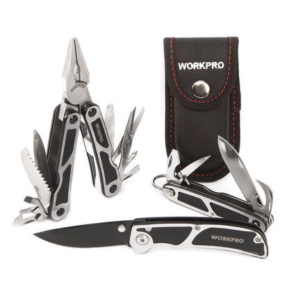 Heavy-Duty Multi-Tool with V-Cutter & Belt Pouch – The Ultimate Survival & DIY Companion