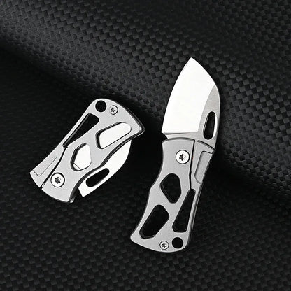 Mini D2 Steel Folding Knife – High Hardness, EDC Pocket Blade, Keychain-Ready Outdoor Tool