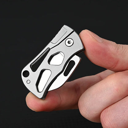 Mini D2 Steel Folding Knife – High Hardness, EDC Pocket Blade, Keychain-Ready Outdoor Tool