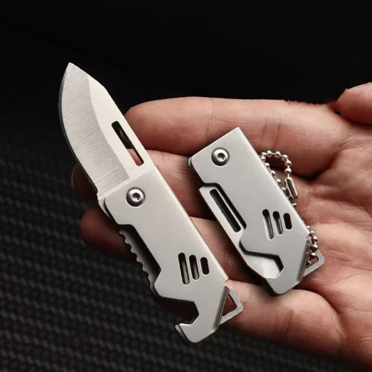 Mini Outdoor Folding Knife – D2 Steel, High Hardness, Bottle Opener & Survival Tool